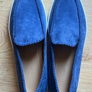 Authentic, Brand New, Never Worn Men's Size 9 Suede Sneaker-Sole Loafers in Blue